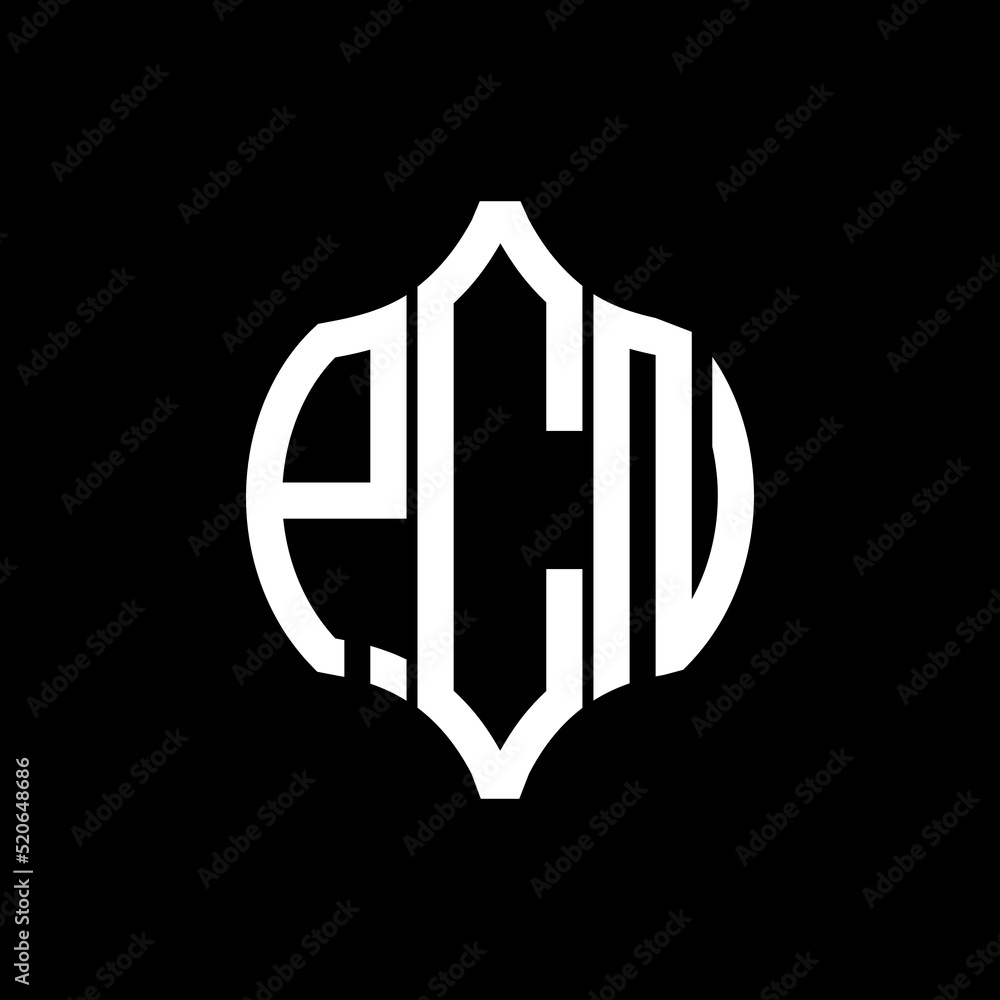 PCN letter logo. PCN best black background vector image. PCN Monogram logo design for entrepreneur and business. - obrazy, fototapety, plakaty 