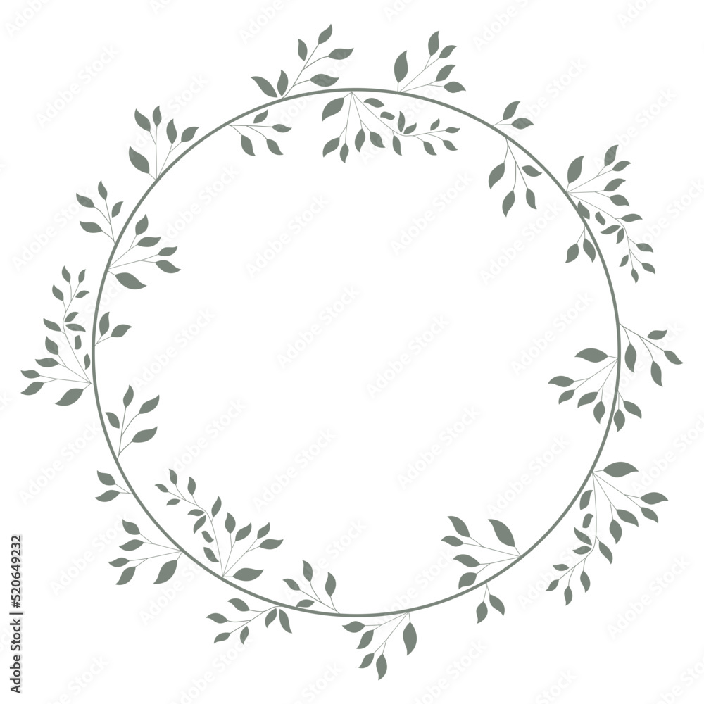 leaves frame, graphic design element