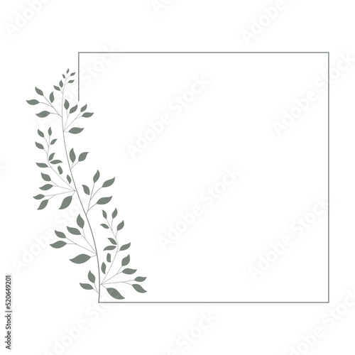 leaves frame, graphic design element