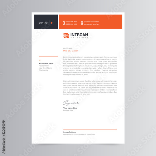 Clean and Corporate Letterhead Template