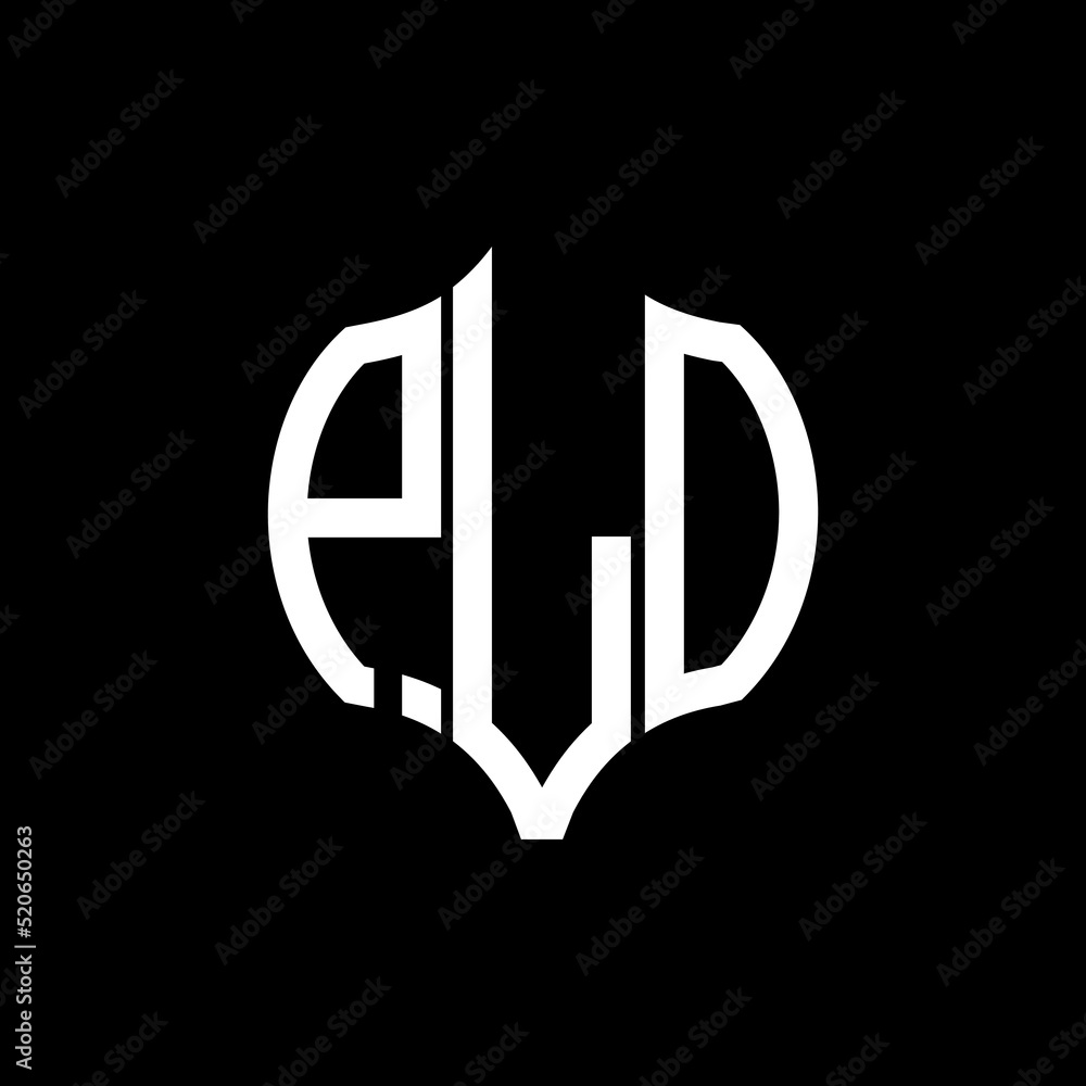 PLO letter logo. PLO best black background vector image. PLO Monogram