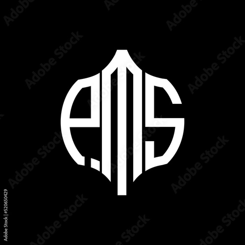 PMS letter logo. PMS best black background vector image. PMS Monogram logo design for entrepreneur and business.
