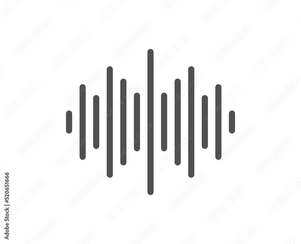 Sound wave line icon. Audio track sign. Radio music symbol. Quality design element. Linear style sound wave icon. Editable stroke. Vector Sound wave line icon. Audio track sign. Radio music symbol. Quality design element. Linear style sound wave icon. Editable stroke. Vector
