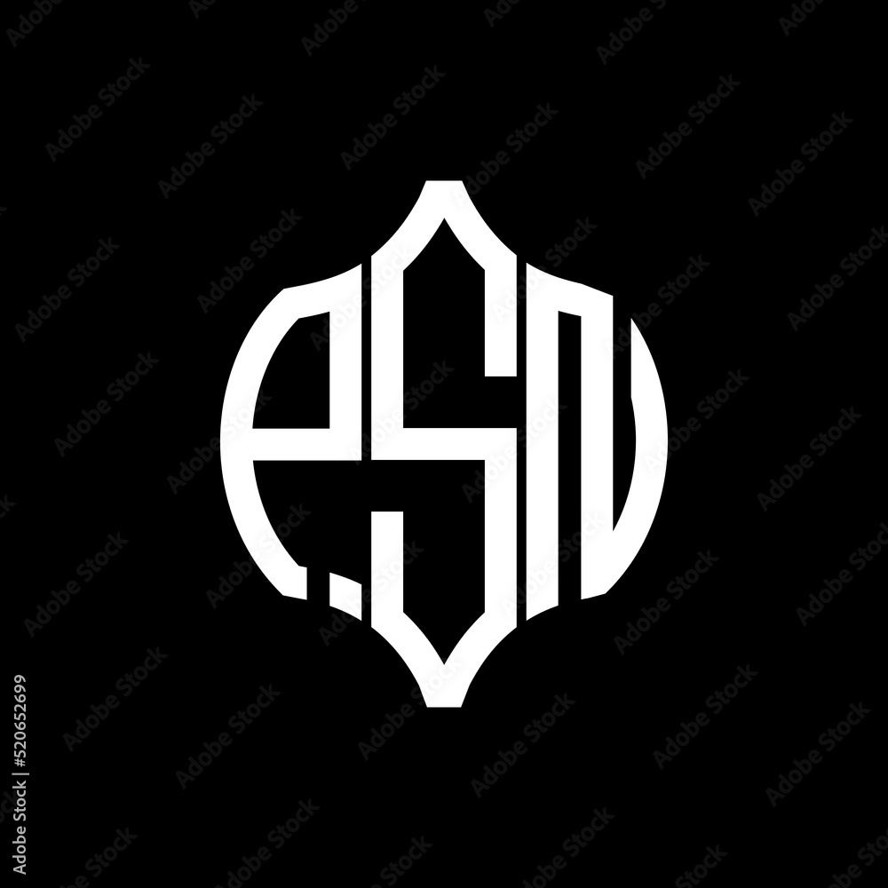 PSN letter logo. PSN best black background vector image. PSN Monogram logo  design for entrepreneur and business. Stock Vector | Adobe Stock