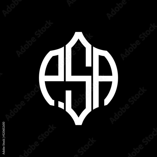 PSA letter logo. PSA best black background vector image. PSA Monogram logo design for entrepreneur and business.
