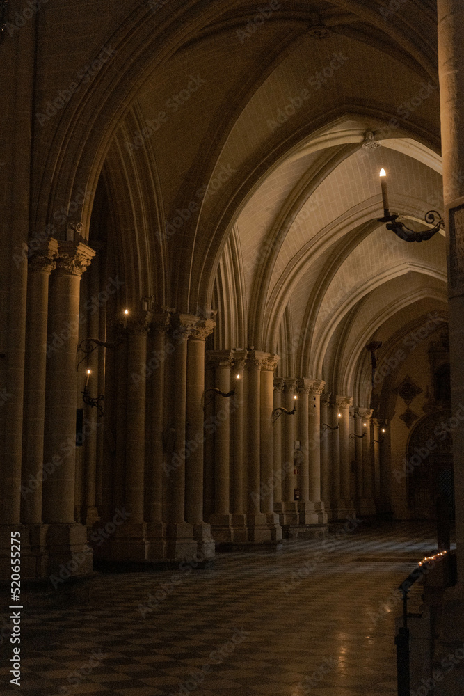 Inside the cathdral of Toledo
