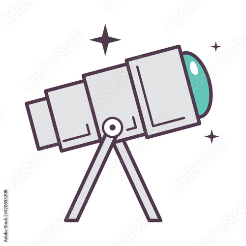 telescope cartoon icon