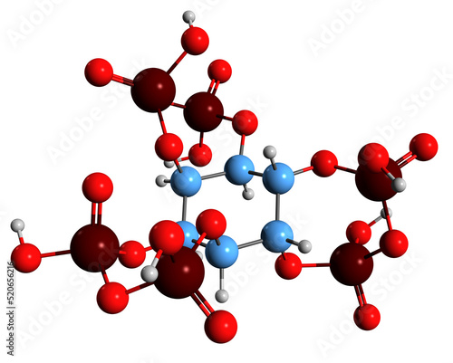  3D image of Myo-inositol trispyrophosphate skeletal formula - molecular chemical structure of  inositol phosphate isolated on white background
 photo