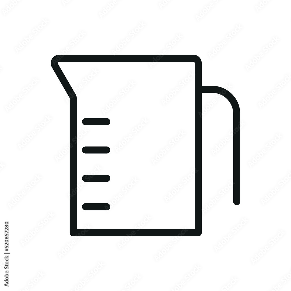Measuring cup icon - editable stroke Measuring cup icon - editable stroke