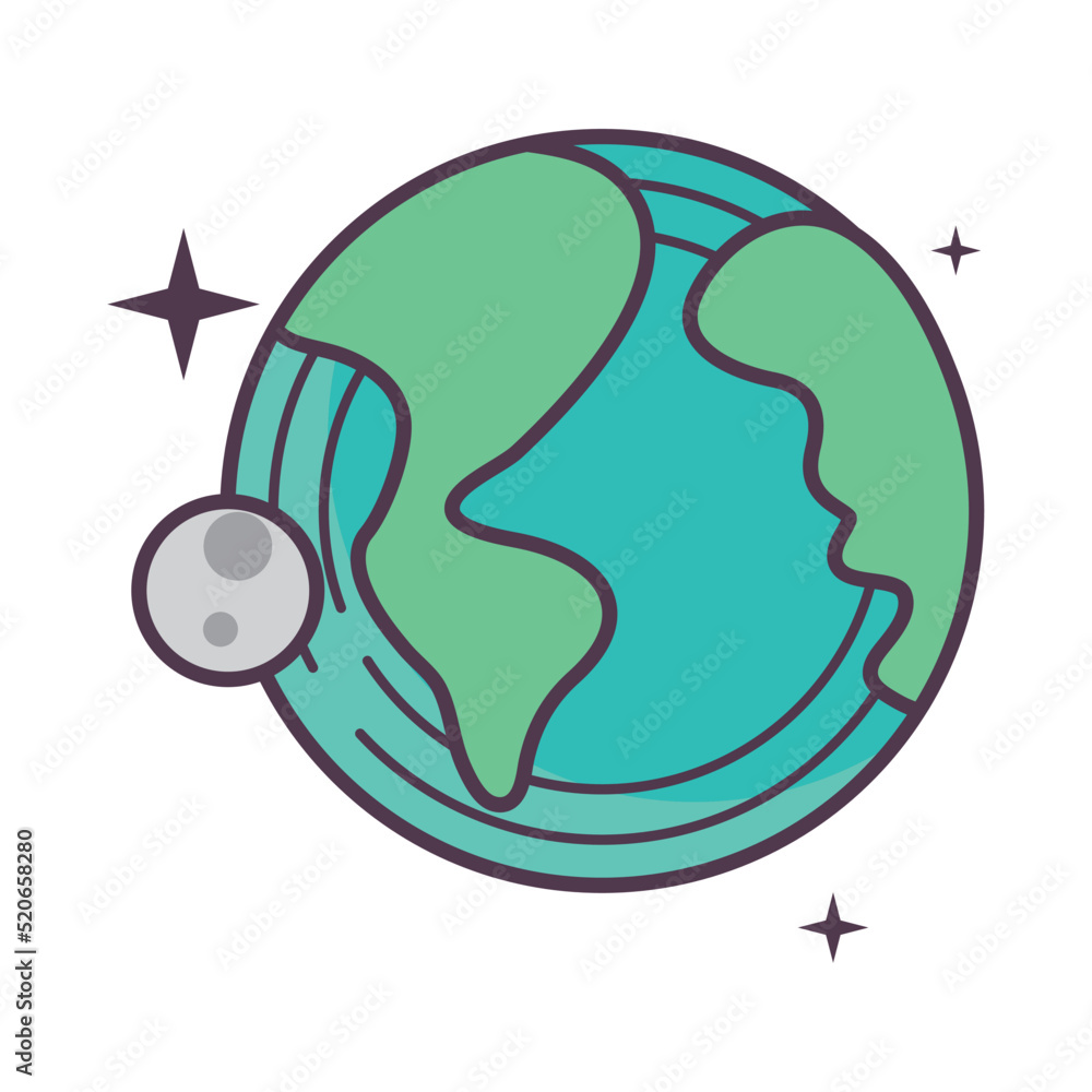 Obraz premium space earth and moon