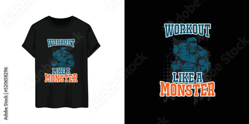 Workout T-shirt design vector for men