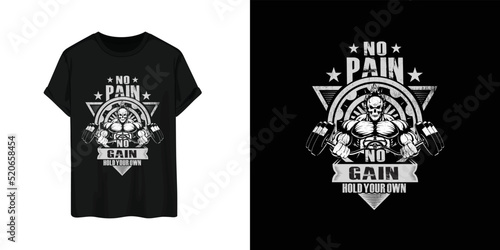 Workout T-shirt design vector for men