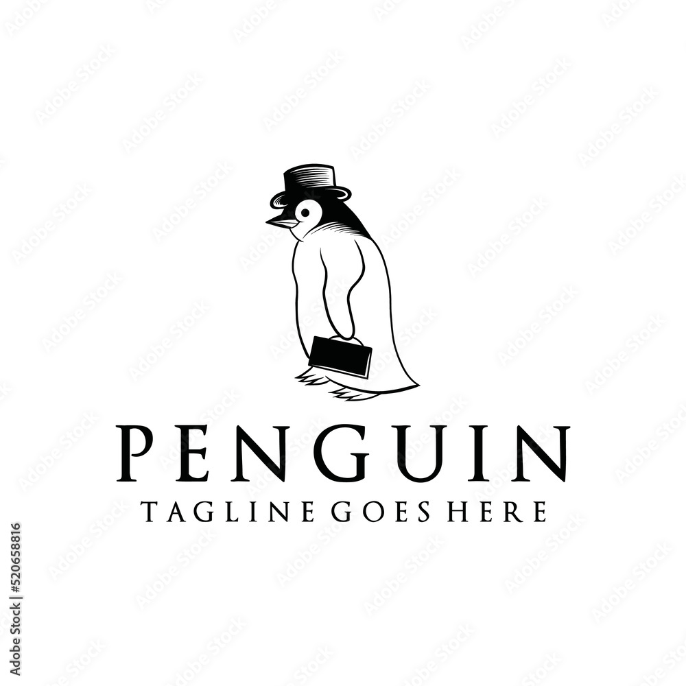 Obraz premium penguin mascot logo Design vector emblem