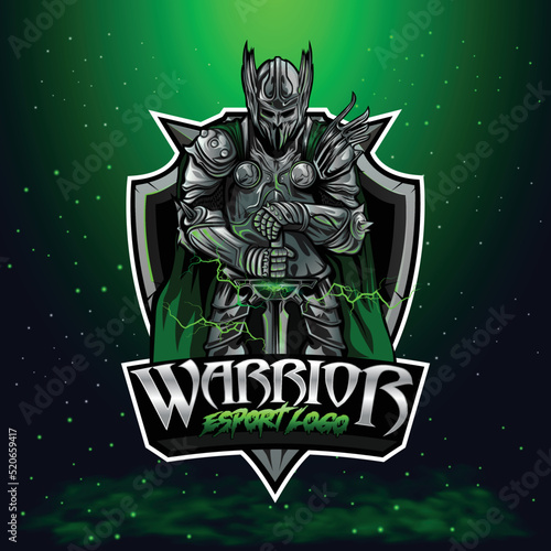 Modern warrior logo template
