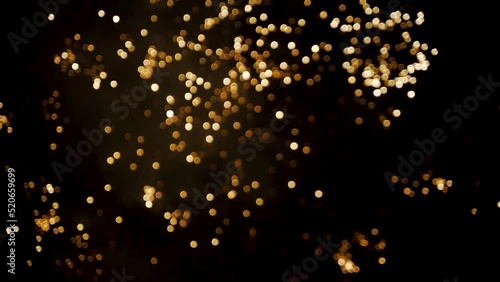 Bokeh and blur of fireworks exploding at night sky. Colourful fireworks defocus