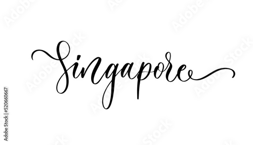 Photography Hand sketched Singapore lettering text