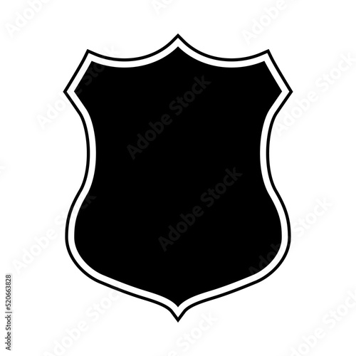 Shield vector black color isolated on white background. Guard, protection, safe and security logo gold color for your business. Illustration 10 eps