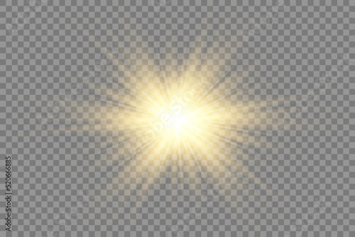 Vector transparent sunlight special lens flare light effect. PNG. Vector illustration