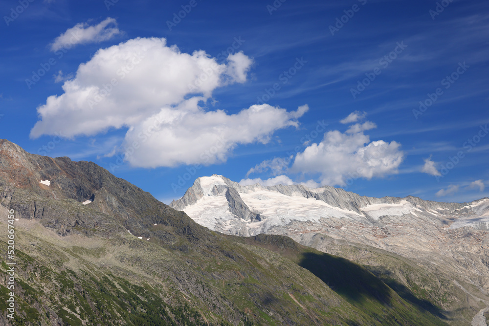 Summer landscape of Zillertal alps in Austria, Europe Summer landscape of Zillertal alps in Austria, Europe