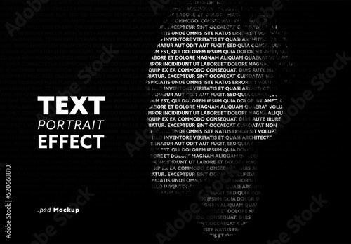 Portrait Text Effect