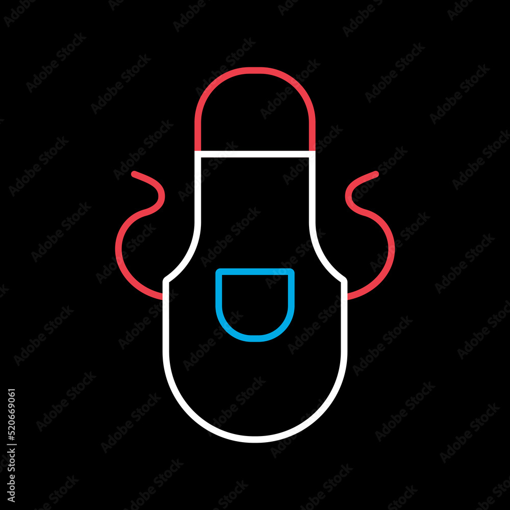 Kitchen apron protective garment vector icon Kitchen apron protective garment vector icon