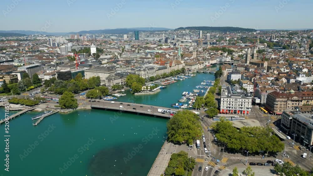 City of Zurich in Switzerland from above - aerial view - travel photography City of Zurich in Switzerland from above - aerial view - travel photography