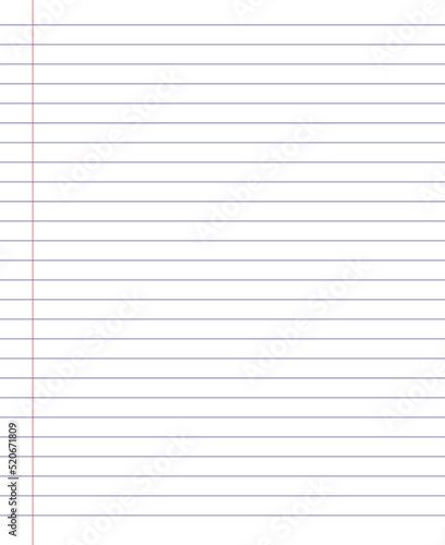 Grid paper. Abstract striped background with color horizontal lines. Geometric pattern for school, wallpaper, textures, notebook. Lined paper blank isolated on transparent background
