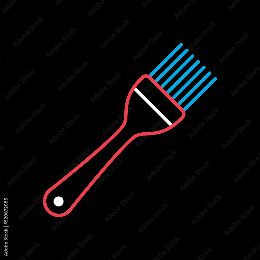 Silicone cooking brush vector icon Silicone cooking brush vector icon