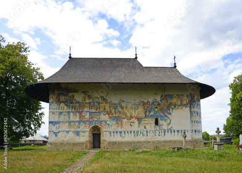 Arbore - The Church of the Beheading of Saint John the Baptist in Arbore Commune, Suceava County, Romania. Is one of eight buildings that make up the churches of Moldavia UNESCO World Heritage Site. photo