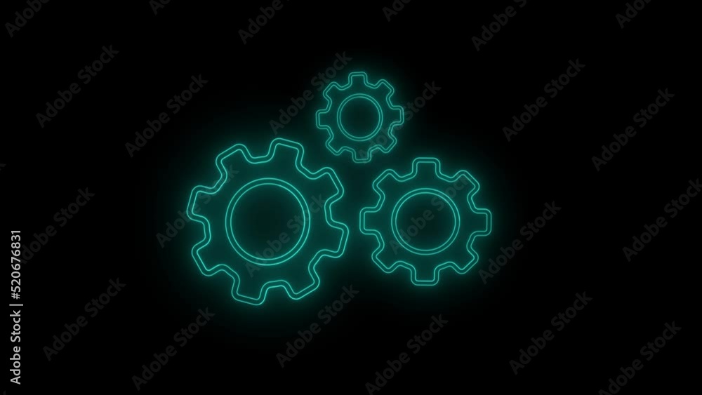 gears Icon animated Isolated on Black Background.Icon to Improve Project and Explainer Video. 4K Video Animation gears Icon animated Isolated on Black Background.Icon to Improve Project and Explainer Video. 4K Video Animation