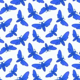 Halloween butterfly seamless moth with sculls pattern for clothes print and fabrics and wrapping and kids