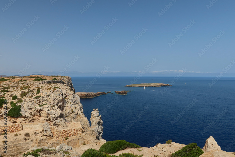 Illot des Pas, small island near Cape de Cavalleria - the northernmost point of the Minorca island. Minorca (Menorca), Spain