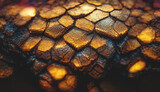 Dragon skin. Macro. Abstract leather background. 3D illustration.