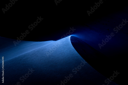 Desert sand dune landscape background at night . Selective focus.