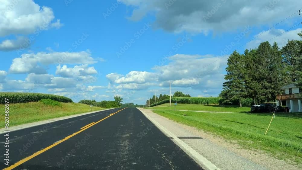 A drive through the country in Minnesota summer A drive through the country in Minnesota summer