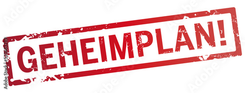 roter stempel Geheimplan