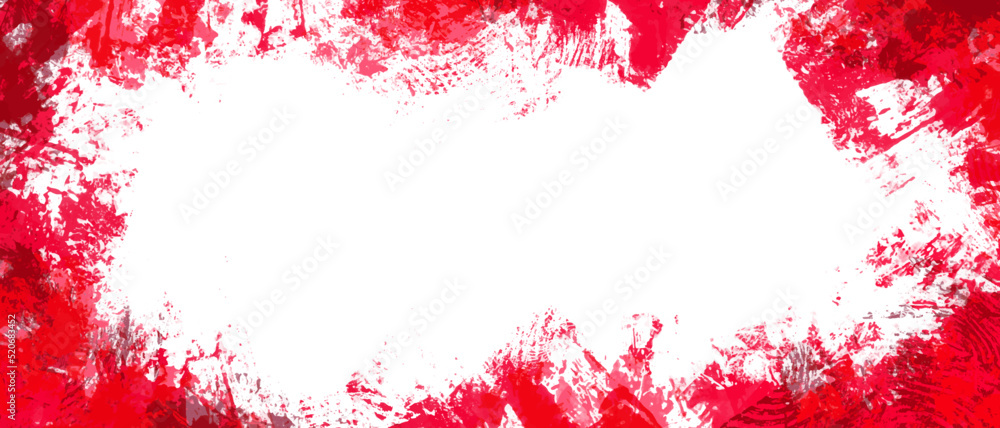 Red and white abstract grunge paint texture background.
