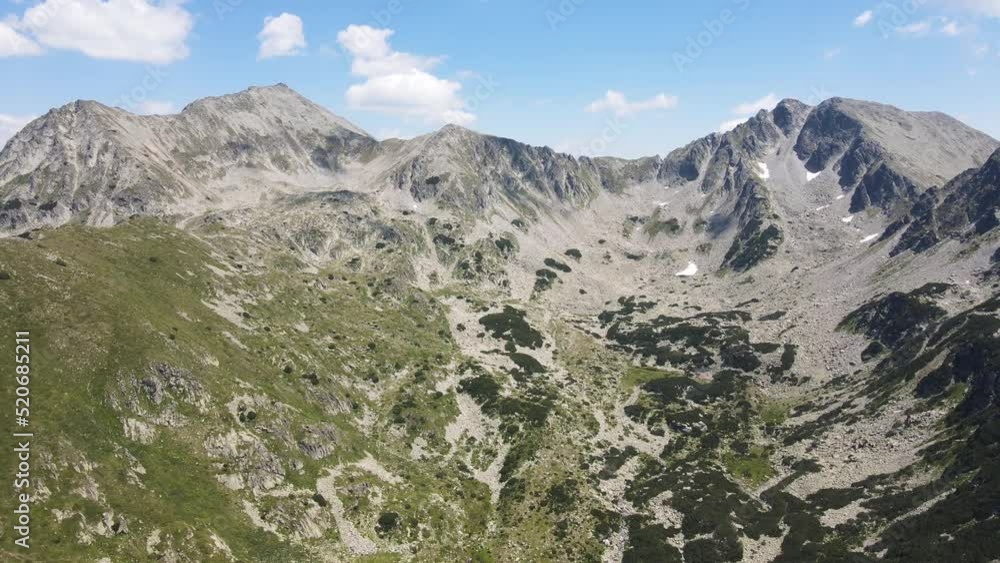 Amazing Aerial view of Yalovarnika and Kamenitsa peaks at Pirin Mountain, Bulgaria Amazing Aerial view of Yalovarnika and Kamenitsa peaks at Pirin Mountain, Bulgaria