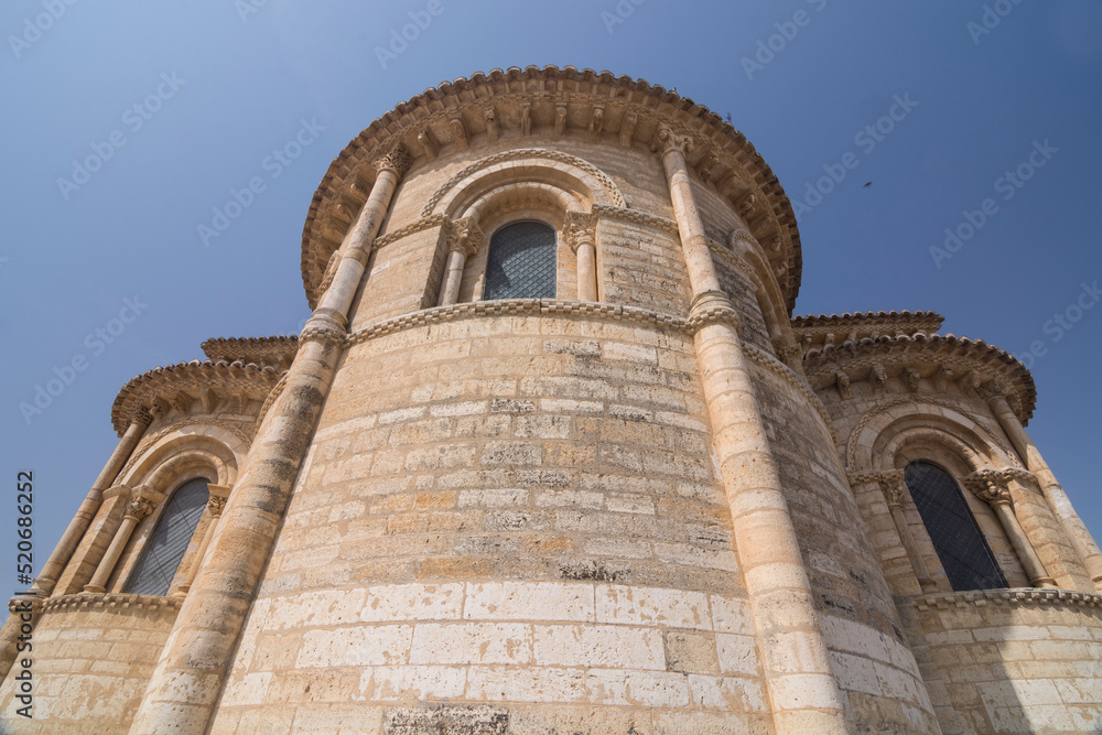 church of st martin in Fromista, Palencia. Way of St James. Romanesque style. Apse church of st martin in Fromista, Palencia. Way of St James. Romanesque style. Apse