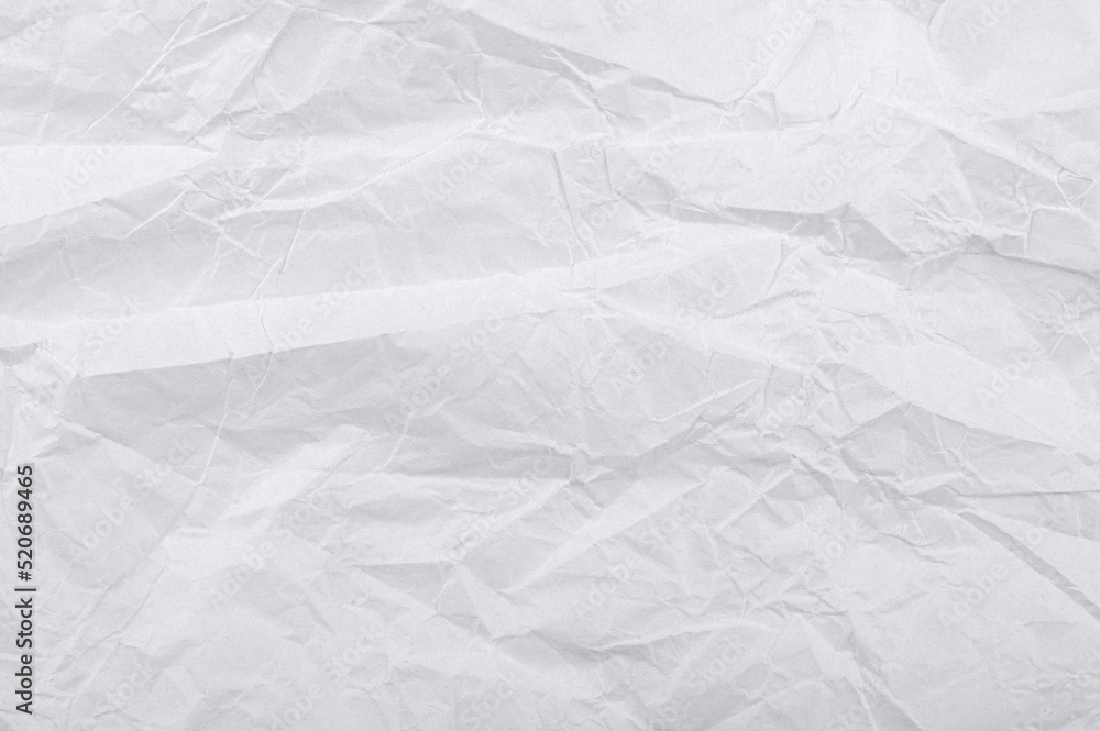 White crumpled paper background White crumpled paper background