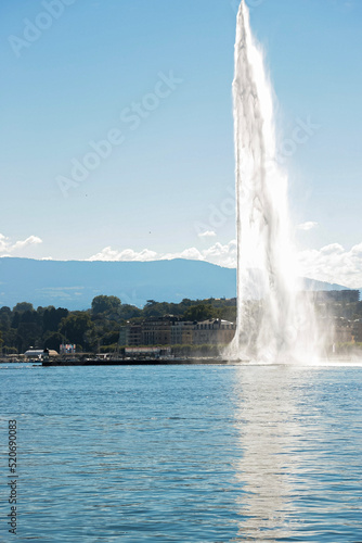 Water Lake fountain Geneva