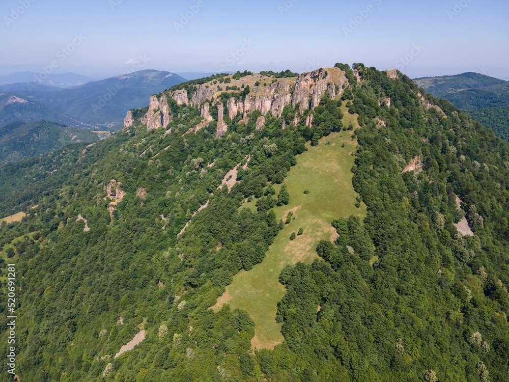 Aerial view of Balkan Mountain near town of Teteven, Bulgaria