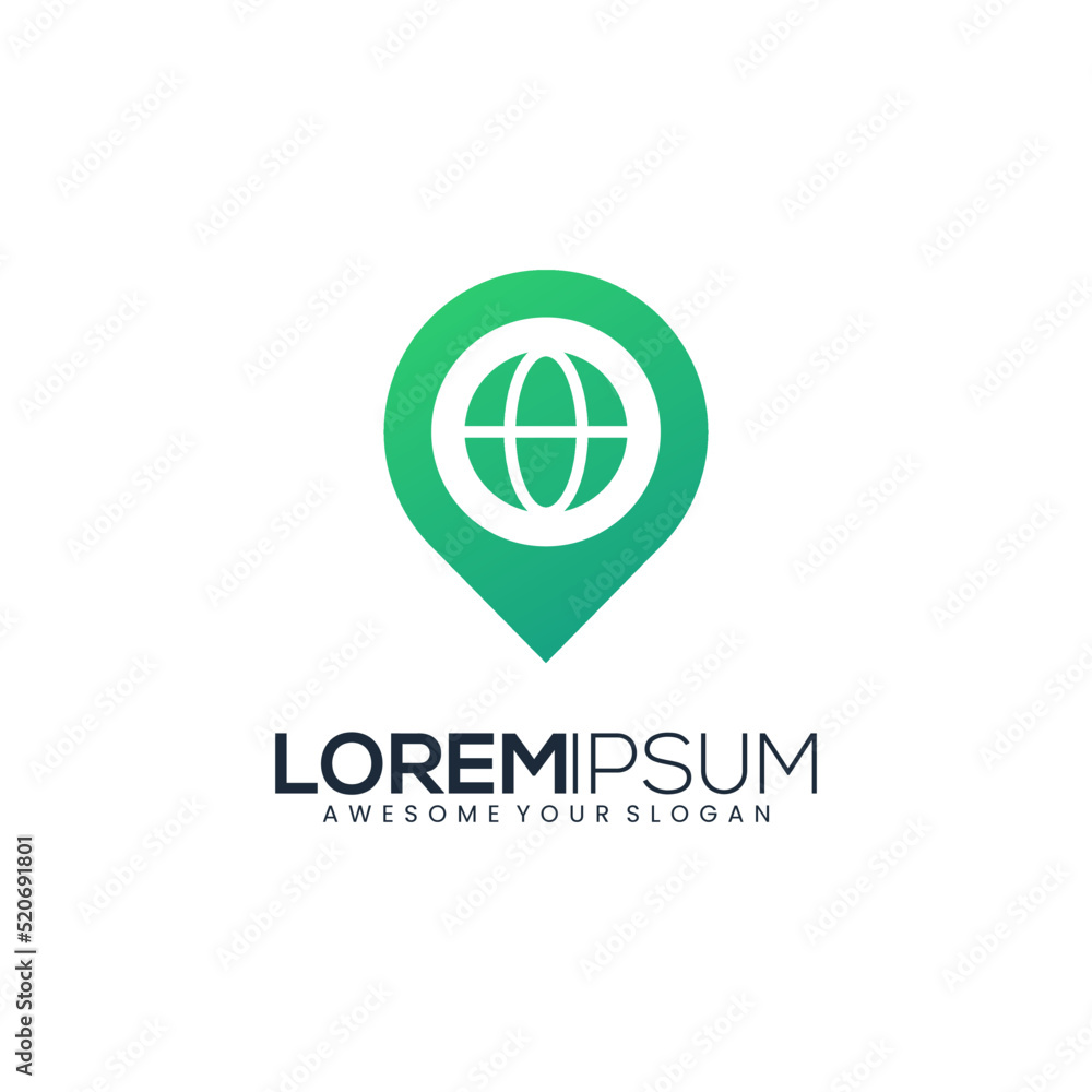 Location globe logo modern Location globe logo modern