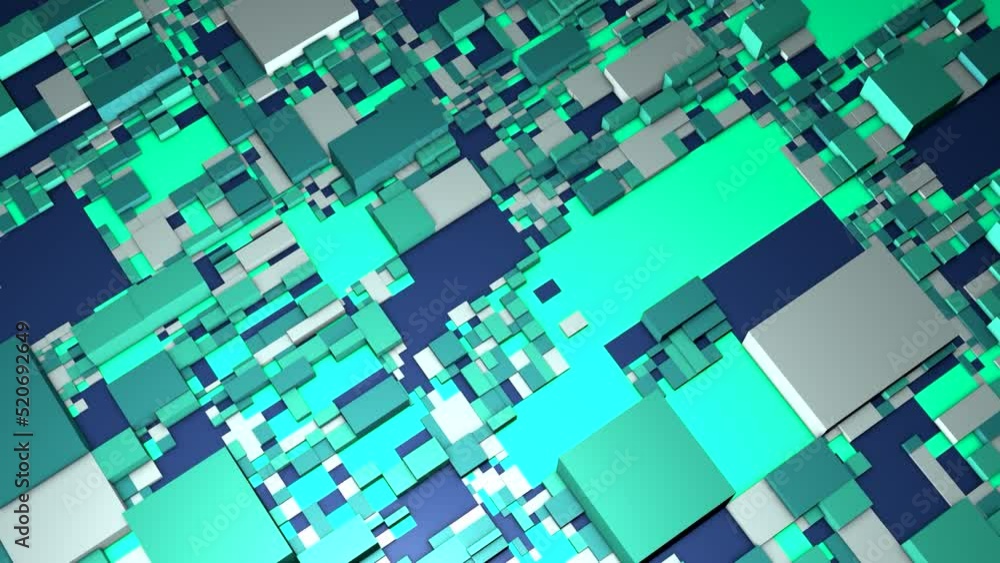 Background of abstract cubic shapes. Motion. Technological background ...