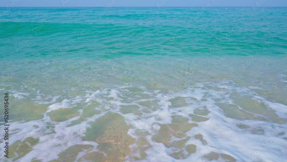 4k, Alanya beach sea sand and sky. Landscape view of beach sea in summer day. Beach space area. At Alanya, Antalya, Turkey 4k, Alanya beach sea sand and sky. Landscape view of beach sea in summer day. Beach space area. At Alanya, Antalya, Turkey