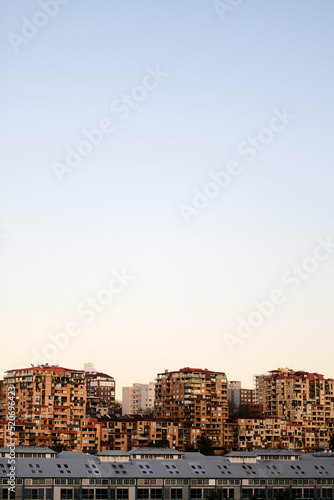 Apartments at sunset