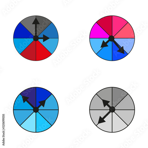 Clock circle sector. Time clock. Vector illustration. stock image. 