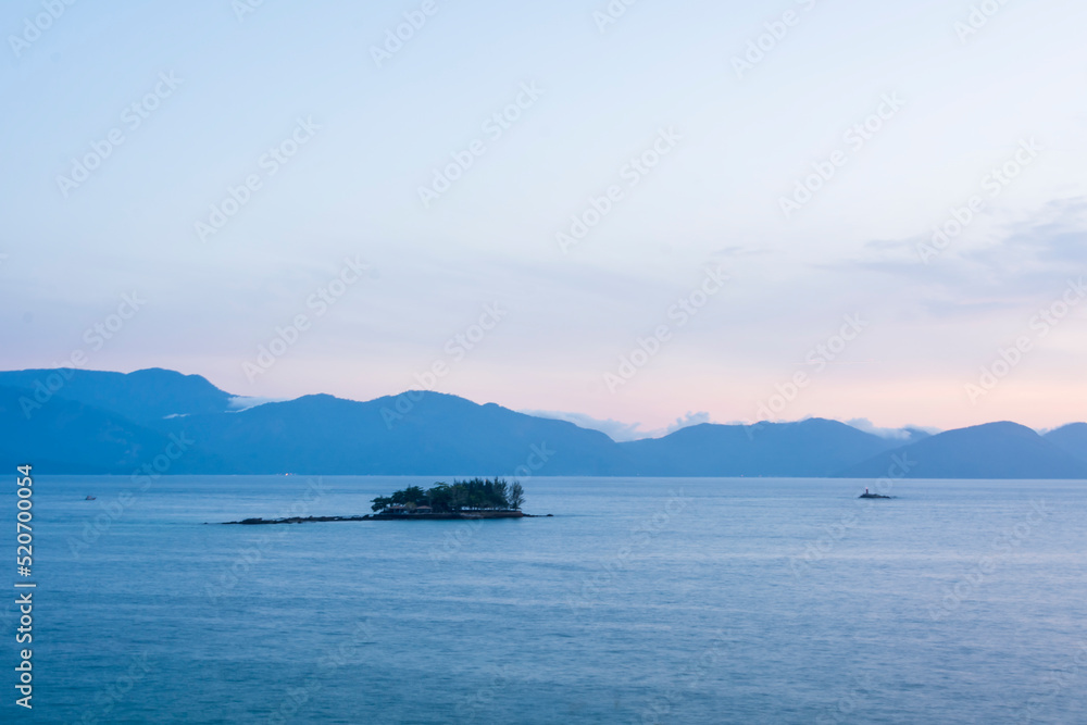 Sunset and a island at the coast of Angra dos Reis town, State of Rio de Janeiro, Brazil. Photo taken with Nikon D7100, 18-200 lens, at 32mm, 2.0 sec f 11.0 ISO 100. Date: Dec 28, 2016