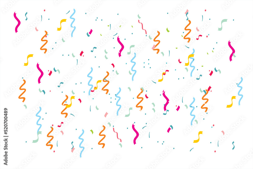 Colorful confetti background. Happy birthday with splashing confetti. Celebration illustration on confetti background
