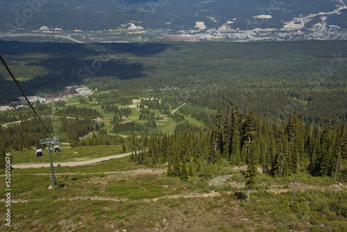 View of Golden from Golden Eagle Express in Kicking Horse Mountain Resort in British Columbia,Canada,North America
 photo